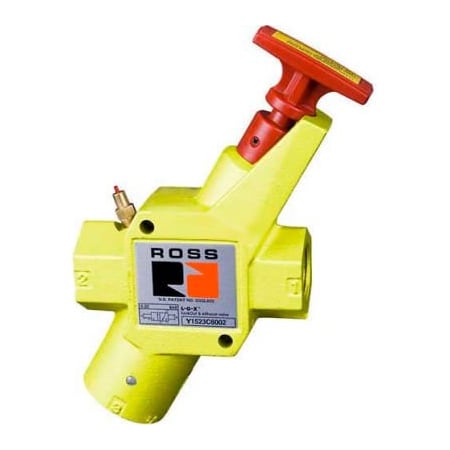 Ross Controls ROSS Manual Pneumatic Lockout Valve With 3/4" Exhaust YD1523C3002, 3/8" BSPP YD1523C3002